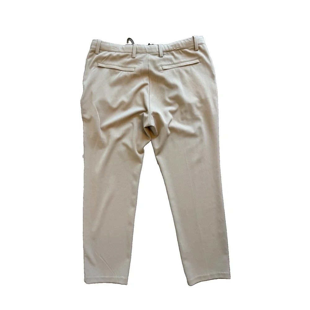 Quince Ultra Stretch 24/7 Smart Chino Pants Mens 36x30 Beige Drawstrings Preppy